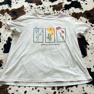 SHEIN flowers and plants t-shirt